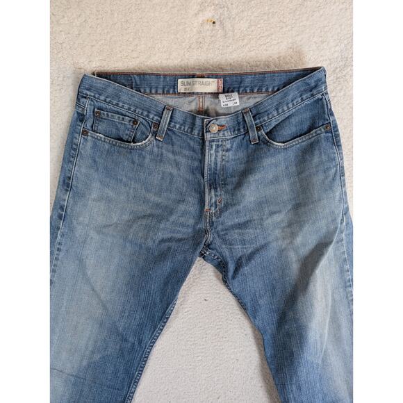 Vintage Levis 514 Jeans Mens 36x32 Blue Straight Fit Stretch 5 Pocket Faded - Picture 9 of 16